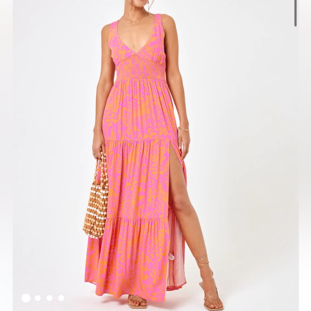 NWT L*Space Printed Lilikoi Dress - Path to Paradise swim cover up dress